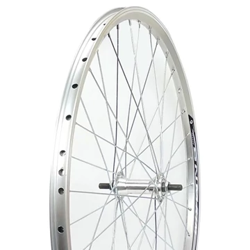 SNM-Assess 26" Duplafalú MTB Első Kerék, csavaros tengellyel - Ezüst