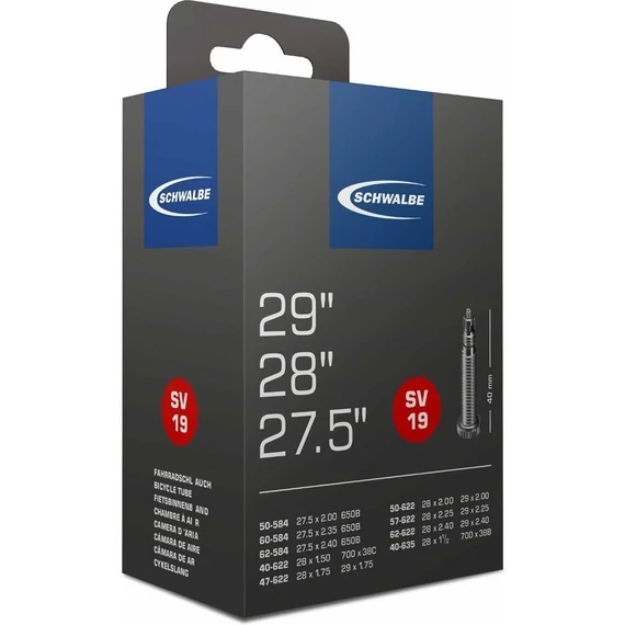 Schwalbe 29" 28" 27.5" 40mm Presta szelepes belső gumi