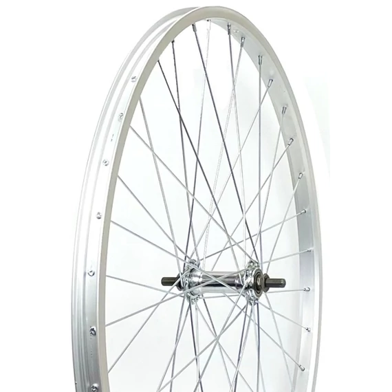 SNM-Assess 26" Szimplafalú MTB Első Kerék, csavaros tengellyel - Ezüst