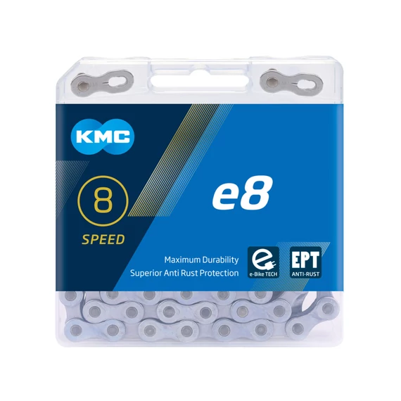 KMC E8 Lánc, 8s, 136 szem